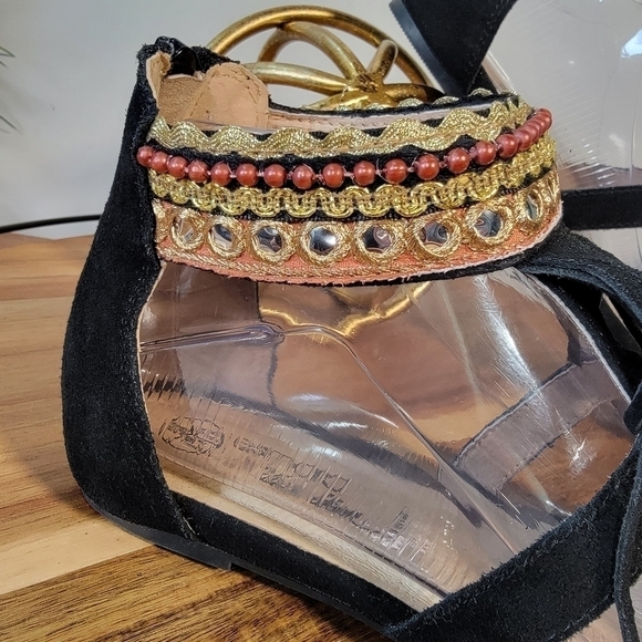 Esmara by Heidi Klum Fringe cage Sandals Vegan Boho Size 5.5 - Picture 4 of 14